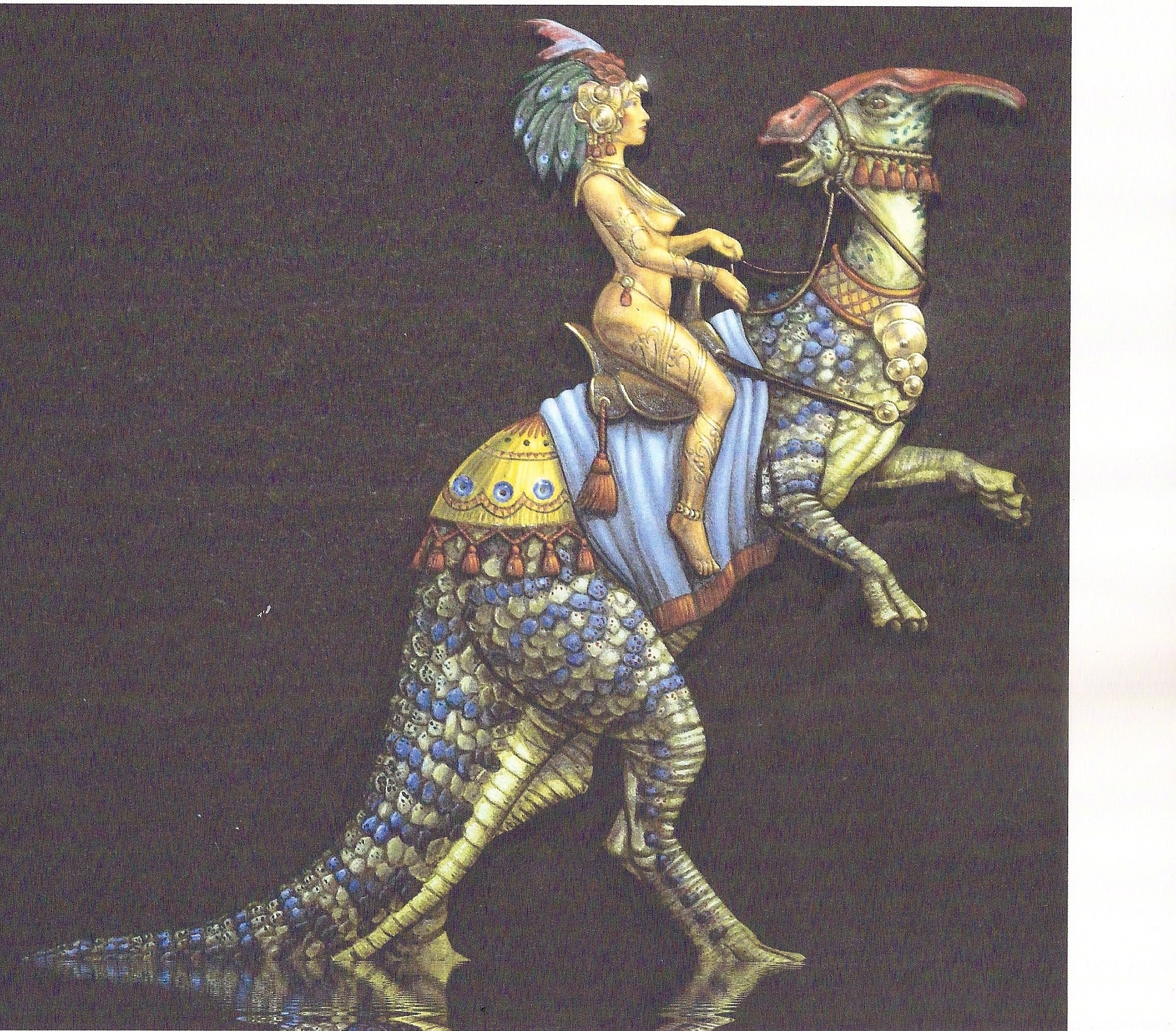 DB-DINO 1  Fantasy Lady riding Dinosaur
